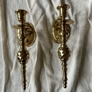 1980s Brass Candles